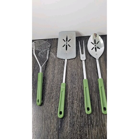 Vintage Kitchen Utensils GREEN Japan - Picture 1 of 5